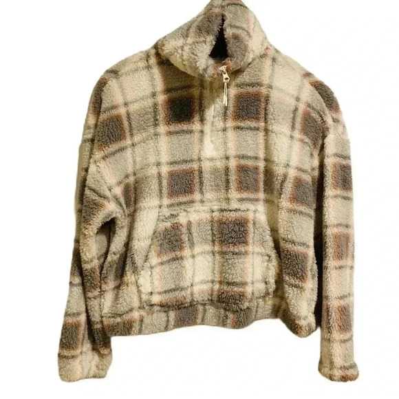 Pink Rose Girl’s Fleece Quarter Zip Sweatshirt Pullover Sweater Sz. Large NWOT - Picture 3 of 12